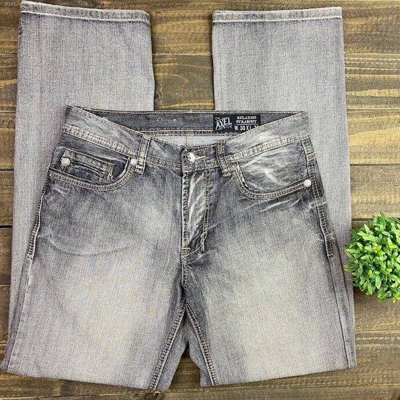 T.K. Axel Jeans | T.K. Axel Relaxed Straight Men's Jeans Brownish Grey Wash Size 3032 Denim Jeans | Color: Brown | Size: 30 | Rachelkellen's Closet